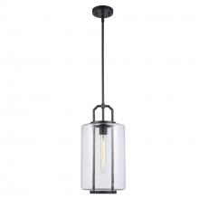 Trans Globe PND-2235 BK - 1LT PENDANT-CYLINDER GLASS-L-B